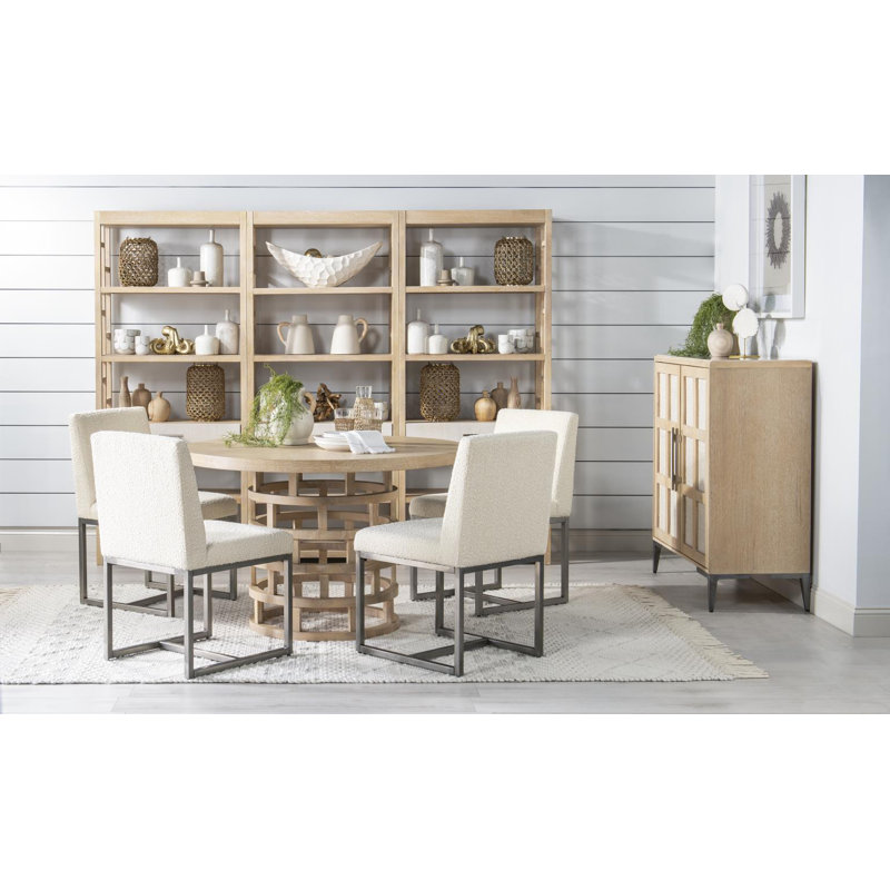 19'' H Boucle Upholstered Side Chair