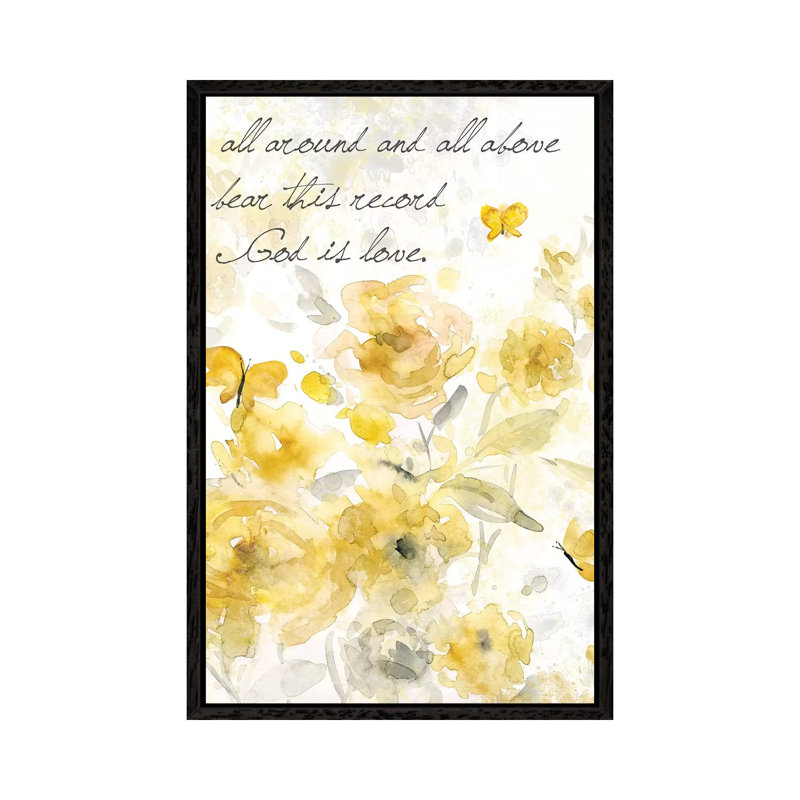 God Is Love I by Carol Robinson - Print on Canvas, Black Framed, 66.04 cm H x 45.72 cm W
