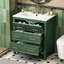 Ensemble de meuble-lavabo à structure en bois avec lavabo en céramique et 3 tiroirs-1757811871