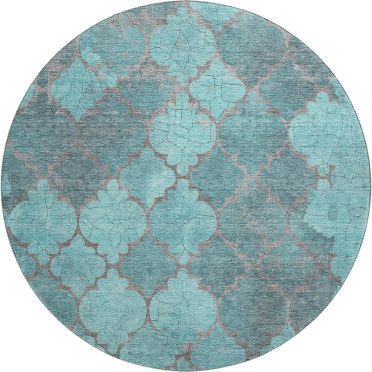 Premium Machine Washable Otte AMF1784 Damask Rug