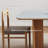 Rectangular solid wood rock table set for home use-111170542