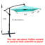 Parasol rectangulaire 2x3m à DEL solaires - Économie d'énergie, ventilation intégrée, pour terrasse, jardin, piscine, 26 DEL, espace extérieur