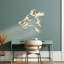 Art mural abstrait en forme de loup - Argent ACM (21,8 po x 24 po)-716951892-716951893