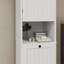 Armoire de trieur de linge inclinable à un compartiment et une porte - Blanc