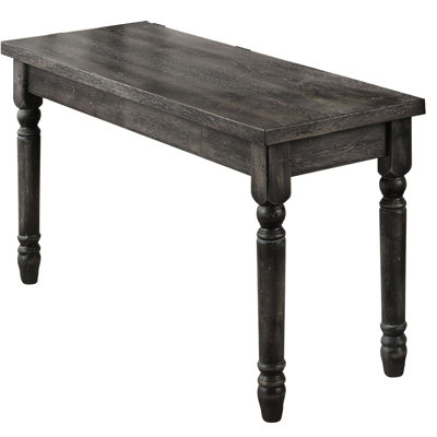 Grey Dining Bench With Turned Legs, Suiting Interior Weathered Enchanting Legs And Homely Appeal