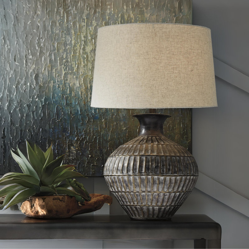 Lampe de table en bronze antique 29 po Ivy Hill