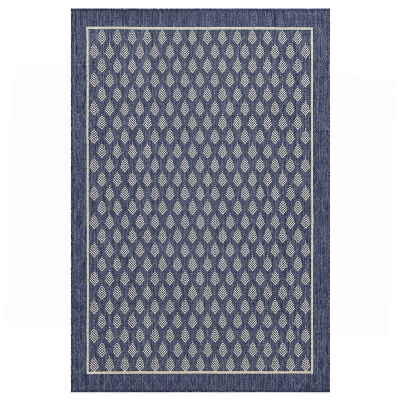 Blue Indoor/Outdoor Area Rug, Rectangle 7'10" x 10'3"