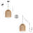 Chessington 1 - Light Brown Lantern Pendant
