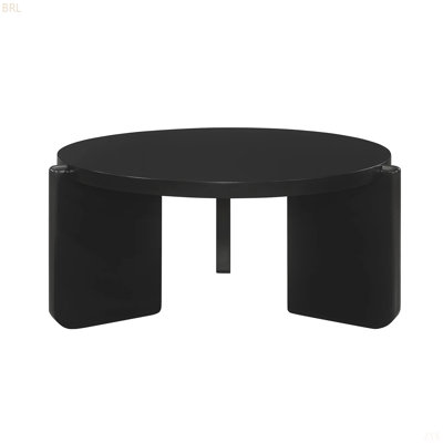 Round Wooden Table, Black