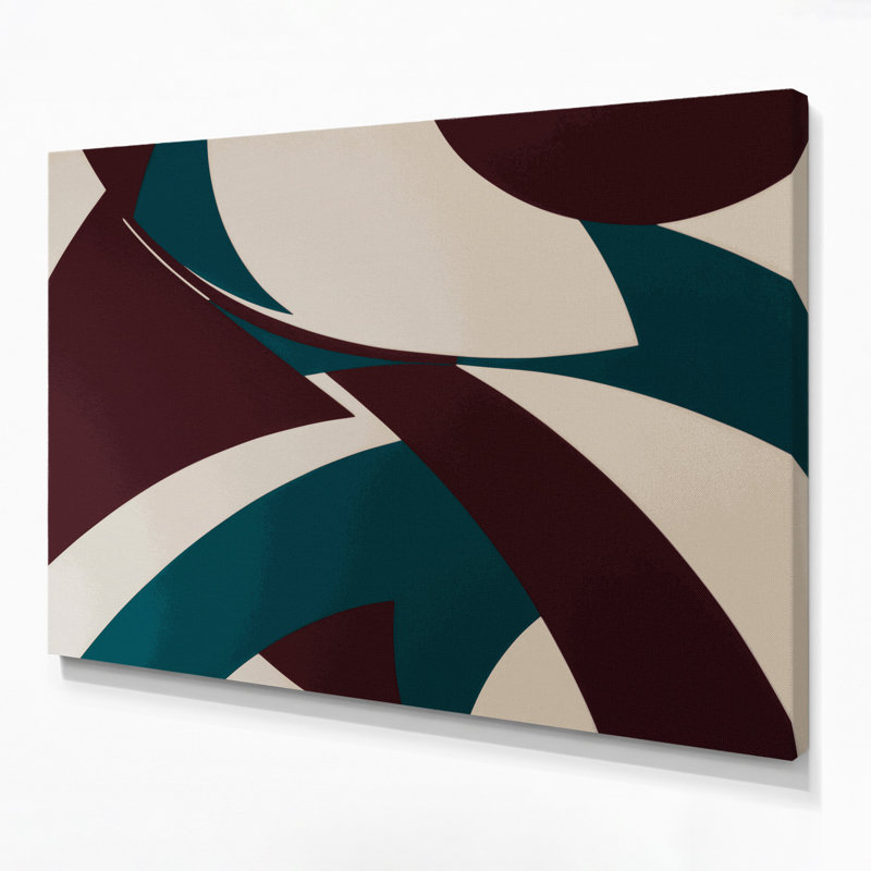 Geometric Abstraction 60 Red Canvas Wall Art