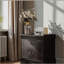 Table de chevet classique en bois noir-1868698894