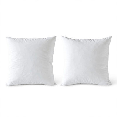  Ensemble de 2 coussins décoratifs 100% coton plumes de duvet 26 po x 26 po (ensemble de 2)