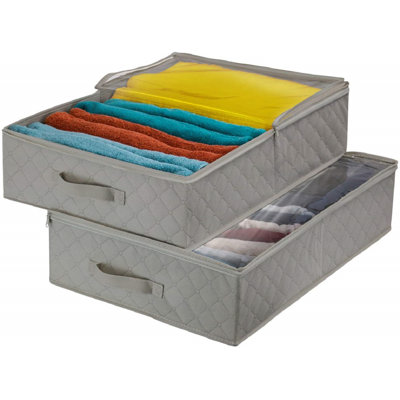 Sorbus Foldable Storage Bag Organizers, Clear Lid
