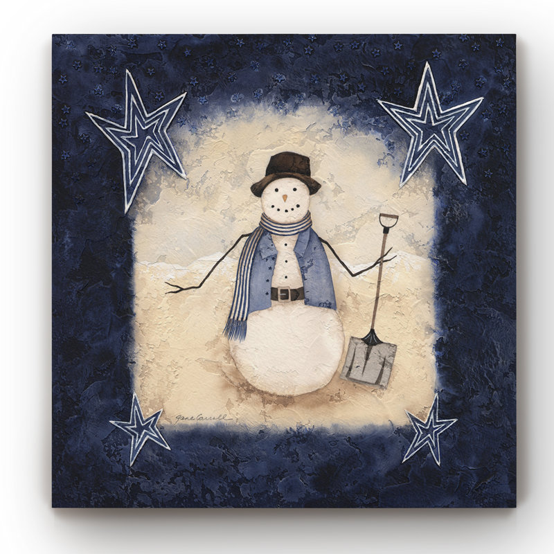 «Snow Man Blue», reproduction sur toile tendue, H 40 po x l 40 po x P 1 po