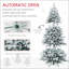 Arbre de Noël artificiel enneigé 6 pi avec 994 pointes, support en métal pliable, assemblage facile, arbre de Noël articulé pour la maison, le bureau, les Fêtes, vert-890058303