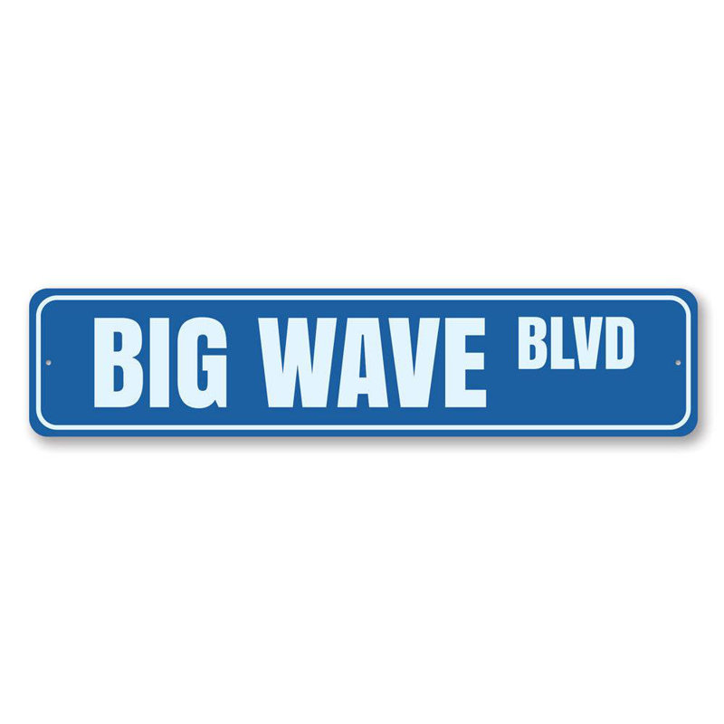 Plaque en aluminium Big Wave, H 6 po x l 24 po x P 0,063 po