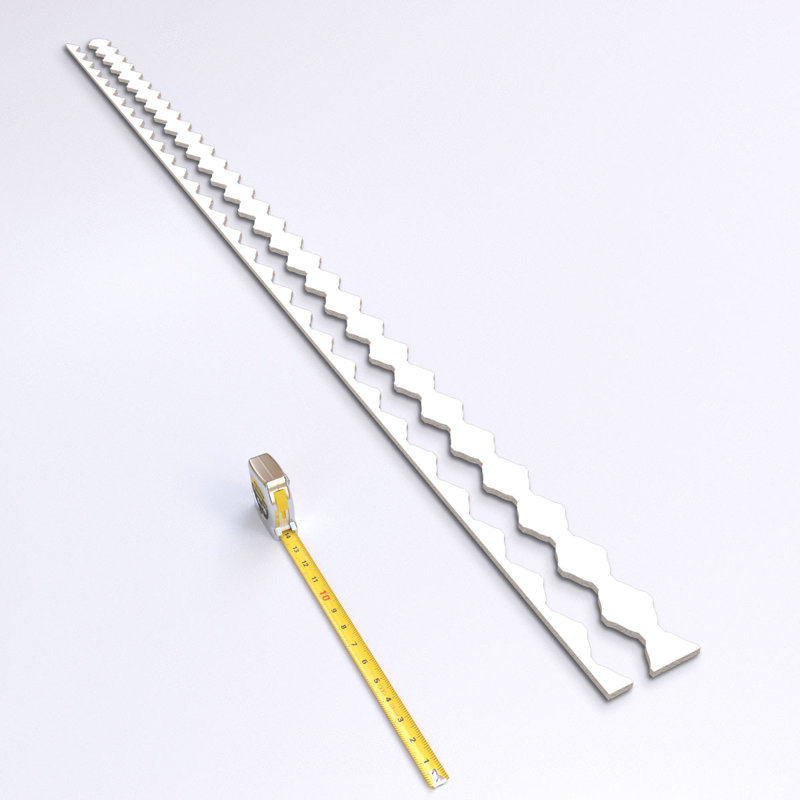Sheyenne PVC Adjustable Decorative Slat Wall Panel Kit, 94" H x 2.37" W x 0.37" D