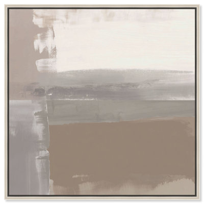 «River Bed Clay», reproduction d'art sur toile encadrée par Art Remedy, cadre argenté, 12 x 12