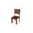 Set of Two Brown Solid Wood Ladder Back Dining Side Chairs