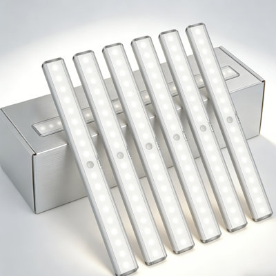 11.8Inch Wireless Under Cabinet Lighting, 18LED Rechargeable Motion Sensor Closet Light