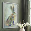Fantastic Florals Hare, assis, reproduction encadrée - bois massif-1679915344-1679915346