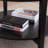Double-layer Solid Wood Round Coffee Table with Tempered Glass Top