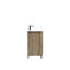 Meuble-lavabo peu encombrant avec lavabo en céramique, gris antique, facile à assembler