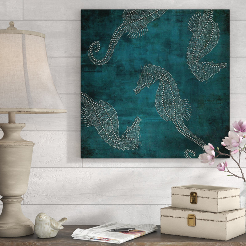 Rivets and Turquoise III par Sofia Fox - impression, Couche de verre, H 24 po x l 24 po x P 1,5 po