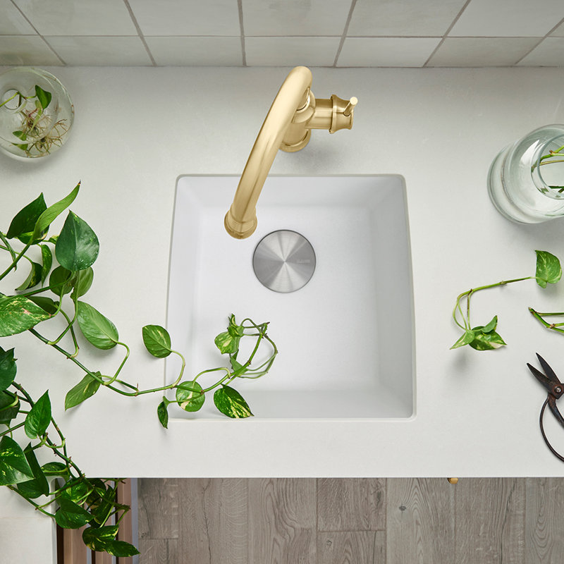 Performa SILGRANIT 17" Undermount Bar Sink, White