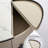 Simple oval microcrystalline stone coffee table
