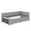 Lit plateforme simple tapissier en forme de L avec tiroirs-684862425