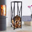 Porte-bûches de rangement moderne et robuste pour l'intérieur et l'extérieur