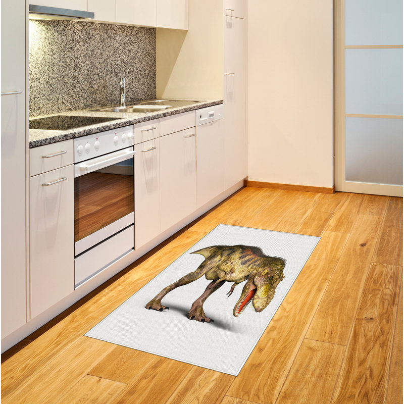 Dinosaur High Density Long Fiber Poly Threads Decorative Area Rug Carpet, Rectangle 4' x 5'8"
