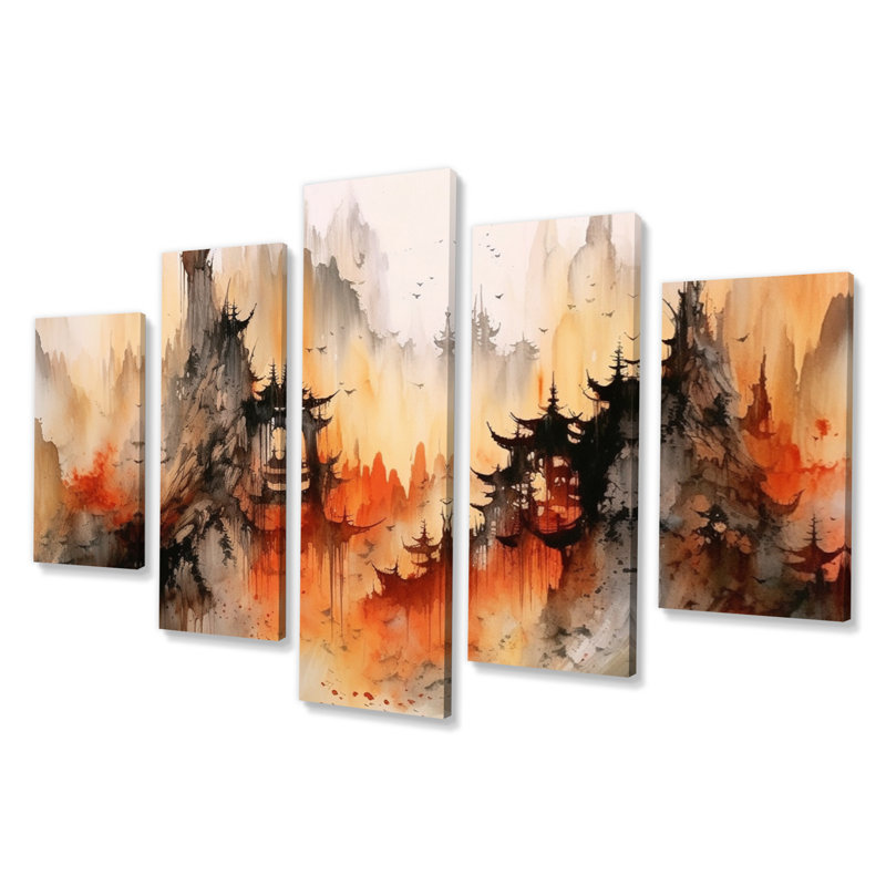 Impression sur toile - 5 panneaux Majestic