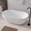 Baignoire de trempage autoportante en résine de 59 po avec trop-plein 59 po-112293181