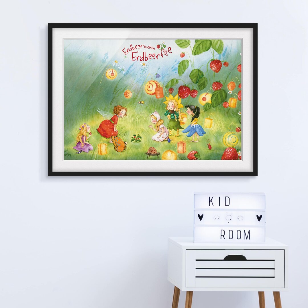 Gerahmtes Poster Strawberry Fairy Lanterns