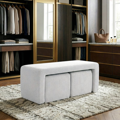 Banc en velours côtelé Belgin