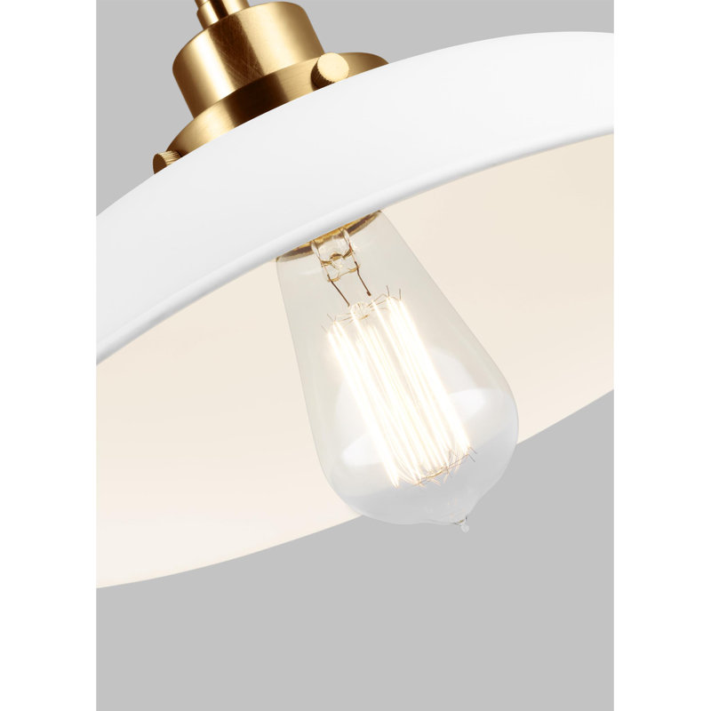 Wellfleet Double Arm Wide Task Sconce, Burnished Brass, Matte White