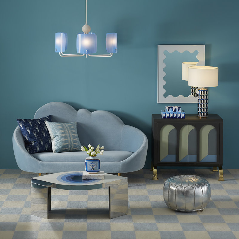 Ether Cloud Settee - Olympus Oatmeal, Rialto Sky