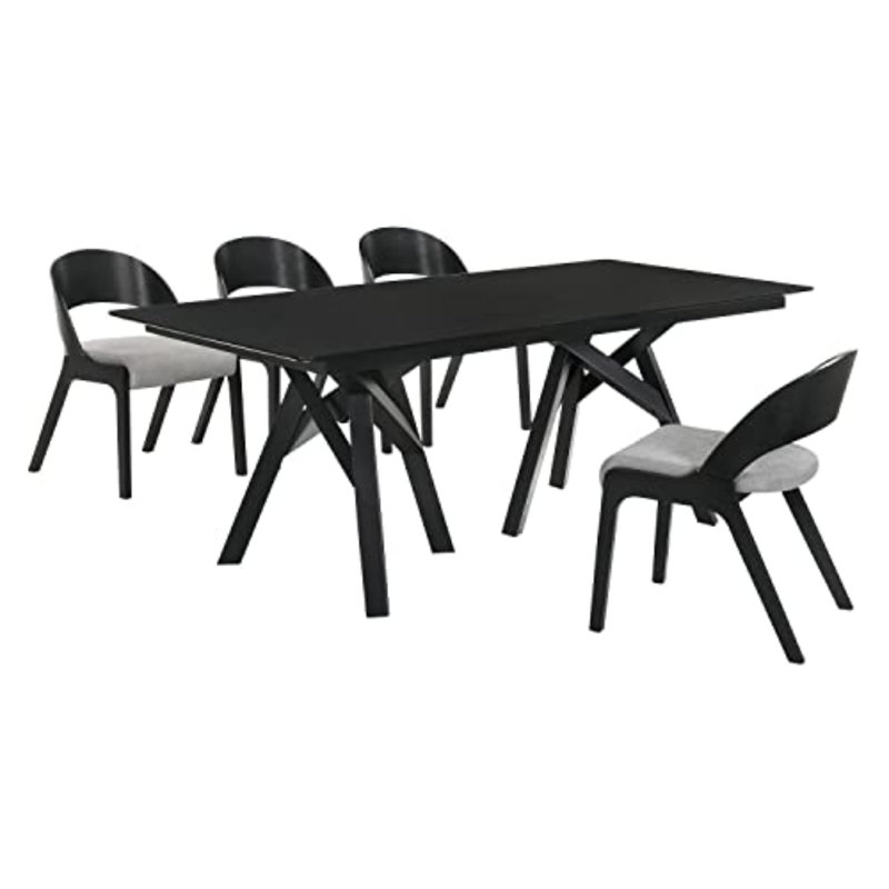 Ensemble de salle à manger 5 pièces Schott, Noir