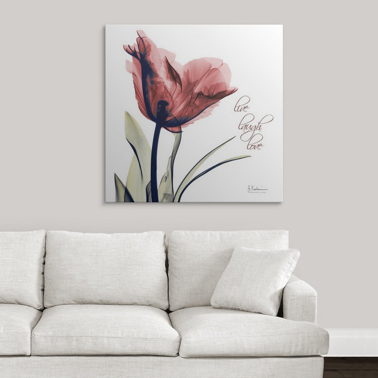 «tulip live, rire, love x-ray par albert koetsier,, reproduction de photo, H 35 po x l 35 po x P 1,5 po, Toile