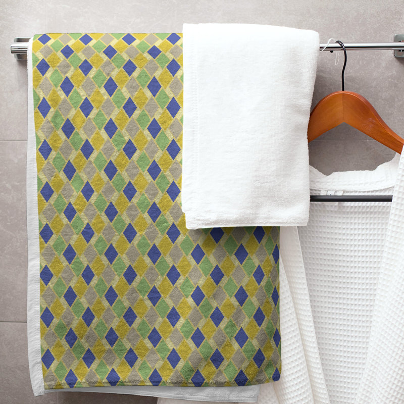 Katelyn Elizabeth Bath Towel, Yellow/Blue