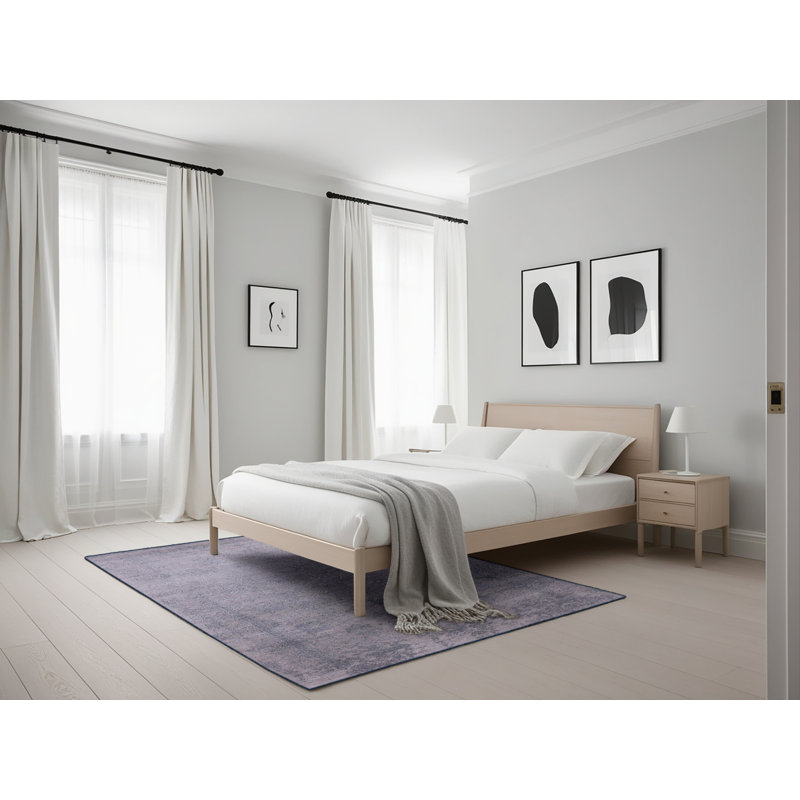 Tapis oriental gris / mauve Shaunta, Rectangle 5 pi x 7 pi
