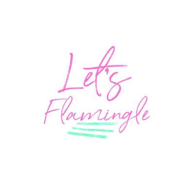 Let Us Flamingle - Art textuel sur toile tendue