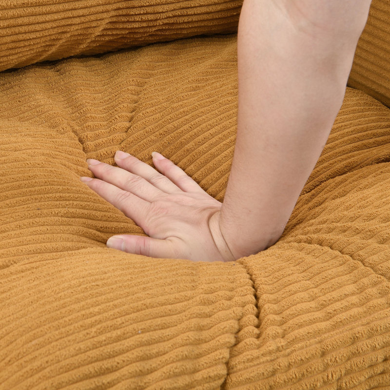 Coussin rembourré éponge orange de 57 po 2 po. Cadre en bois pour les petits espaces. Revêtement de chambre à coucher, d'appartement. Décoration