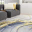 Tapis gris / doré à motif abstrait Prismatic-70256338