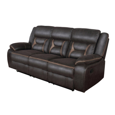 Desor 87'' Faux Leather Reclining Sofa