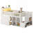 Wood Low Loft Bed with Stairs-1978740944