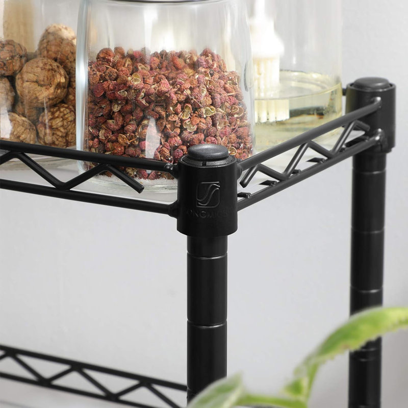 Taeko 40cm W Steel Shelving Unit, Satin Black