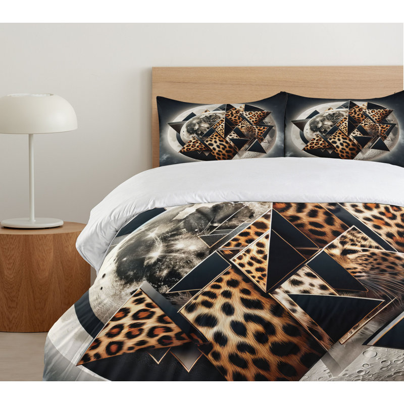 Leopard Duvet Cover, Queen Duvet Cover + 2 Standard Shams